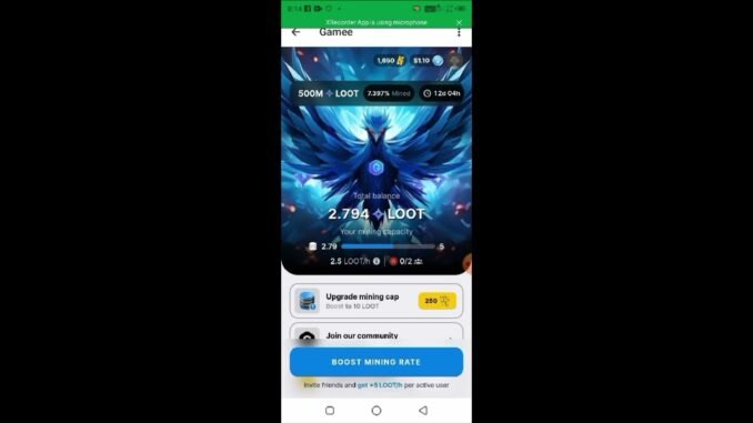 Gamee Token Free Mining Guide || Earn Free Loot Airdrop