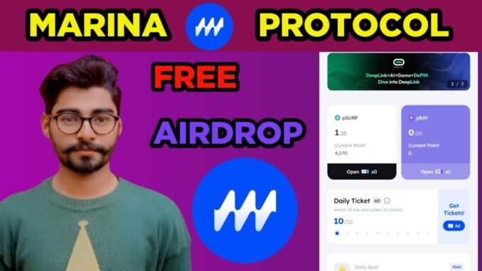 Marina Protocol free Airdrop Complete Guide || Free Mining App 2024