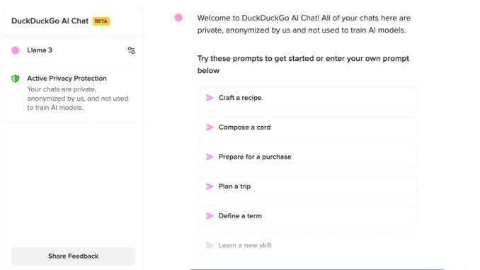 DuckDuckGo releases portal giving private access to AI models
