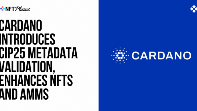 Cardano Inrtoduces CIP25 Metadata Validation, Enhances NFTs Cardano Inrtoduces CIP25 Metadata Validation, Enhances NFTs