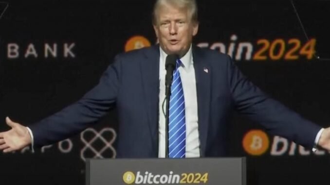 Trump speech at Bitcoin 2024 triggers $24M in long liquidations Trump speech at Bitcoin 2024 triggers $24M in long liquidations amid market volatility