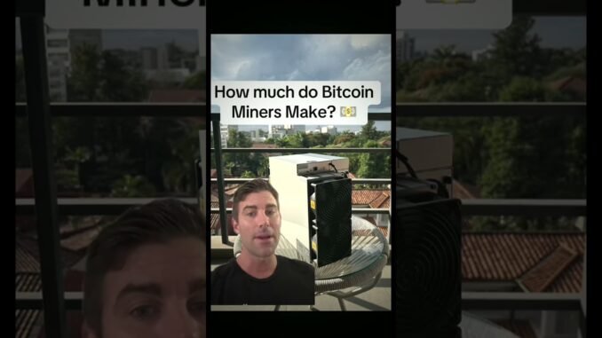 How much do Bitcoin mining machines make? #miningbitcoin #shorts #antminers #bitcoinfarm