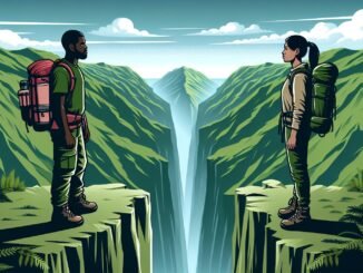 Gap between two people illustrating the disparities in views on generative AI, according to new industry research by Publicis Sapient.