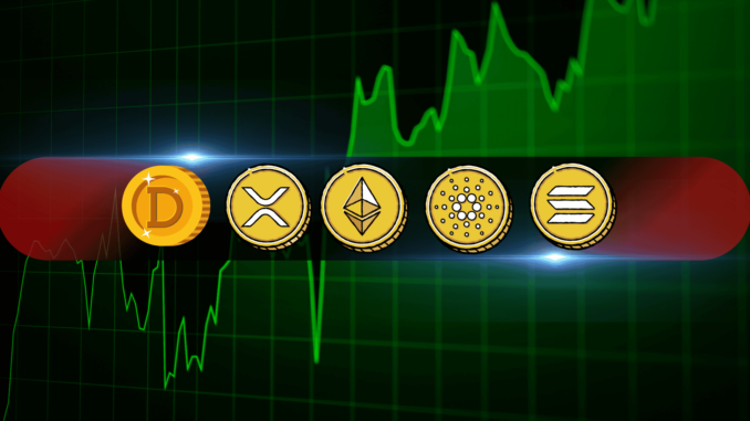 ETH, XRP, ADA, SOL, and DOGE ETH, XRP, ADA, SOL, and DOGE