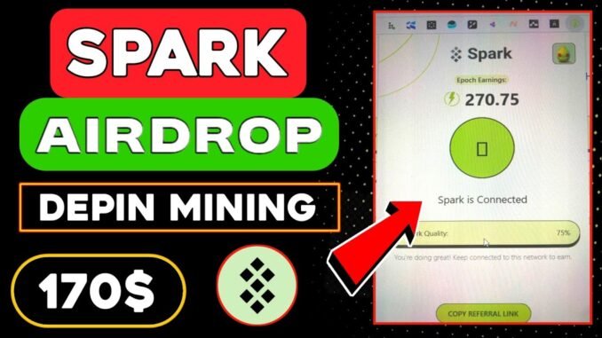 Sparkchain Airdrop Guide 🤑 Sparkchain Depin Mining Airdrop 💰Crypto Free Mining Projects💲