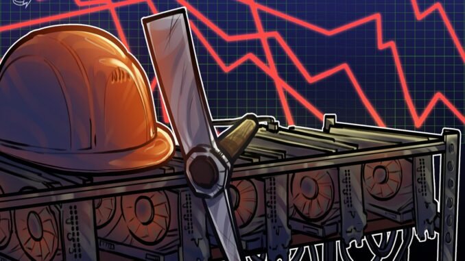 Monthly Bitcoin production drops as miners fight rising hashrate