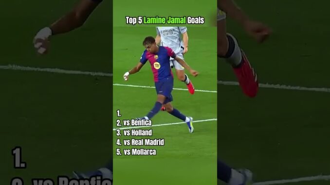 Top 5 Lamine Yamal goals#football #barcelona #crypto #news