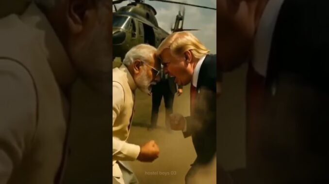 trump  ko mara modi #news #trump #shorts #video #funny #ai #hostel boys 03