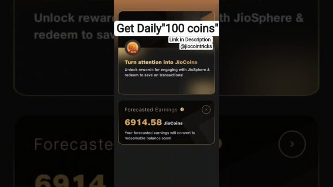 😲"This Trick Gives You 100 Jio Coins Every Day!🤫 " #jiocoin #shorts #crypto #mining #viralshorts