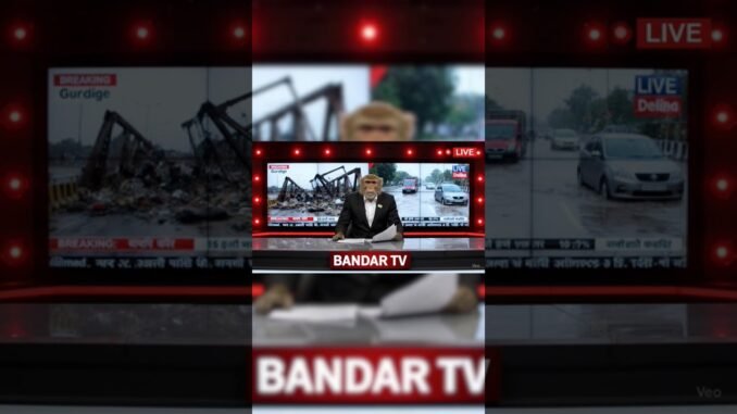गुजरात में पुल टूटा — 15 की मौत! Breaking news 🗞️ #ai #news #monkey