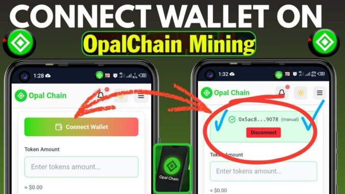 How to Connect Wallet on OpalChain Mining | Metamask , Trust wallet Complete Guide