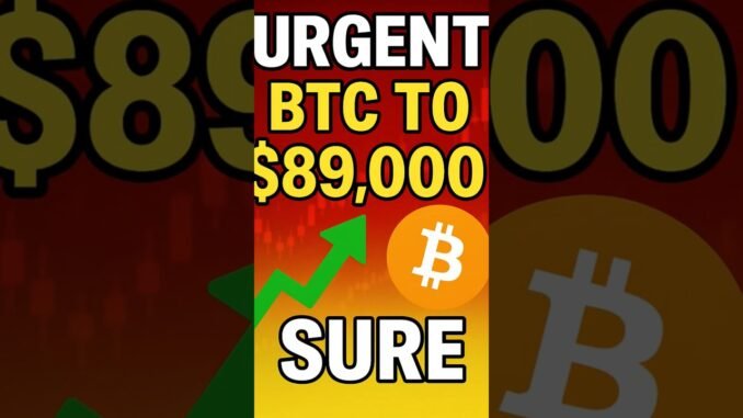 URGENT: Bitcoin Heading to $89,000? Big Move Loading!