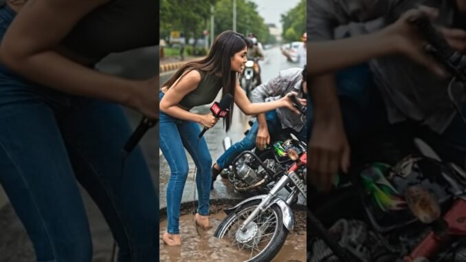 live news road accident | Lahore road | News reporter | #ai #news #animation #shorts