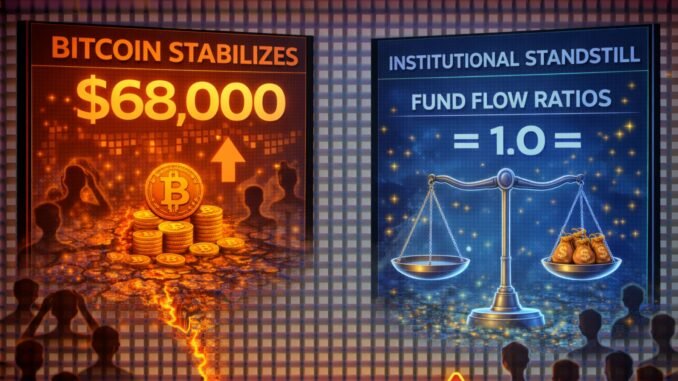 Bitcoin Stabilizes At $68K as Fund Flow Ratios Signal An Institutional Standstill