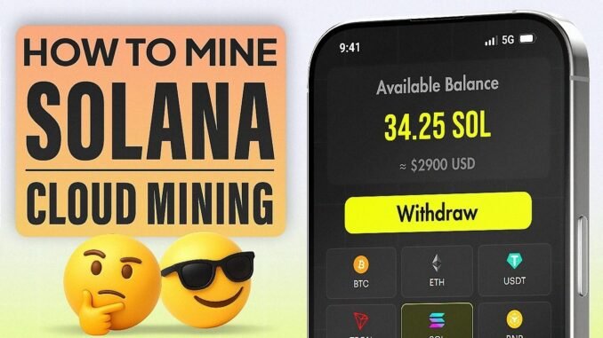 HOW TO MINE SOLANA SOLANA MINING 2026 CLOUD MINING CRYPTO REAL GUIDE