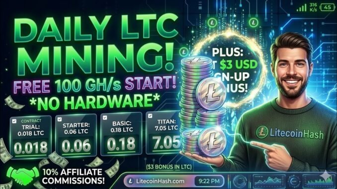 💥LitecoinHash Miner Review 🎉 Free LTC Crypto Cloud Mining Site ✅ Without Investment 100GH/s free 💯