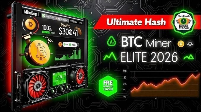 Bitcoin Miner Elite 2026: Free Mining Tool | NiceHash, Trust Wallet, F2Pool | Ultimate Hash Method