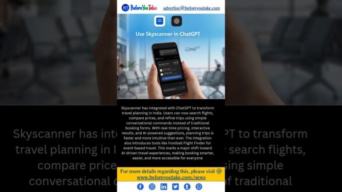 Skyscanner Integrates with ChatGPT in India: Find Cheapest Flights Instantly #ainews #ai #news #yt