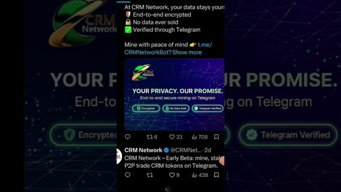 CRM Mining App Is LIVE! 🚀 Start Mining Before It's Too Late #CRM #Mining #Crypto