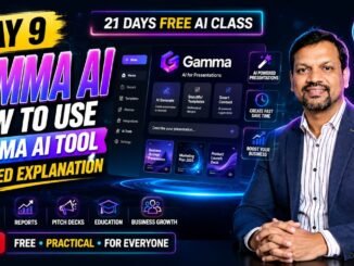21 Days Free AI Class – Day 9🚀 | GAMMA AI TOOL | Telugu Live Class
