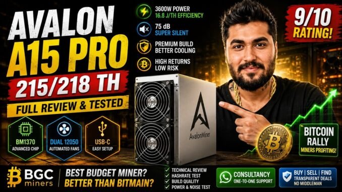 Avalon A15 Pro (215 TH/s) Review: Better Than Bitmain Antminer? 🤔⚡ | BGC Miners #bitcoinminers