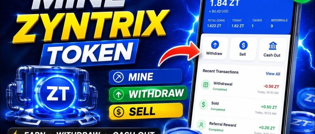 🔥 Mine Zyntrix ZT Tokens & Withdraw! Full Mining + Sell Guide 🚀