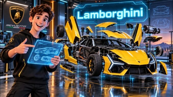 Ultimate Lamborghini Revuelto AI video prompt - 4K Assembly Guide
