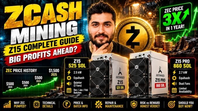 Zcash Mining CRAZY Profits? 🔥 Bitmain Z15 525 Sol vs Z15 Pro 860 Sol | Full Mining Guide #bgcminers