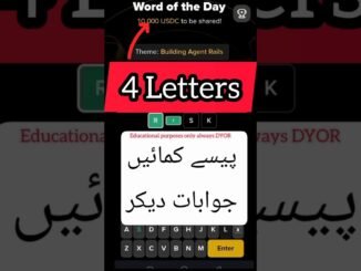 Binance 4 Word of the Day Today Answer | Building Agent Rails theme| #binancewordoftheday #4lettres