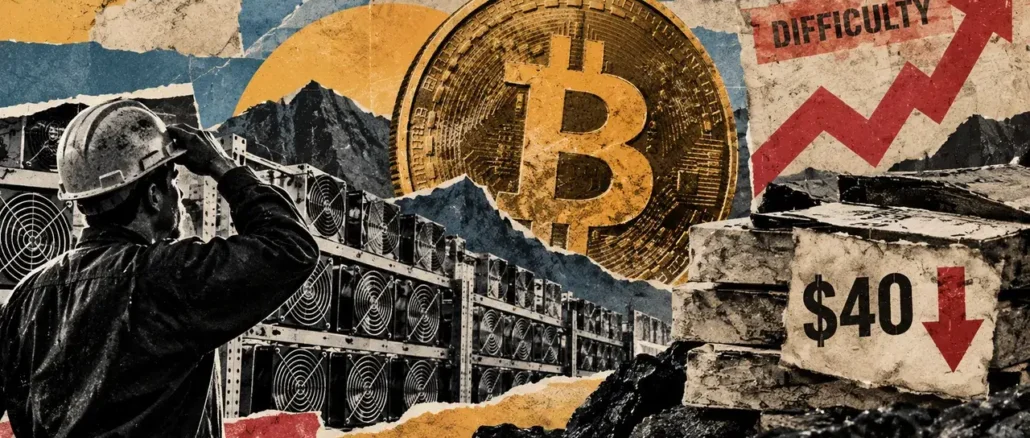 Bitcoin difficulty rise could put rigs below power cost