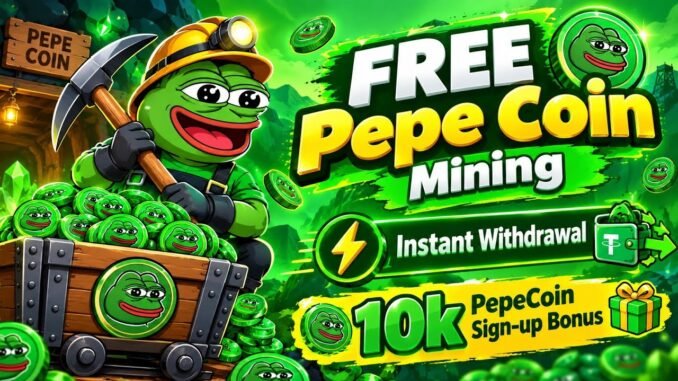 Free PepeCoin Mining Site | Free Pepe coin mining without investment | free cryptocurrency mining...
